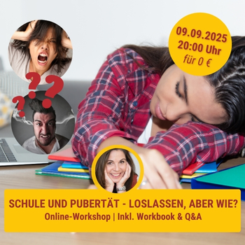 Live-Event mit Ines Berger, Schule und Pubertät Online-Workshop für Eltern